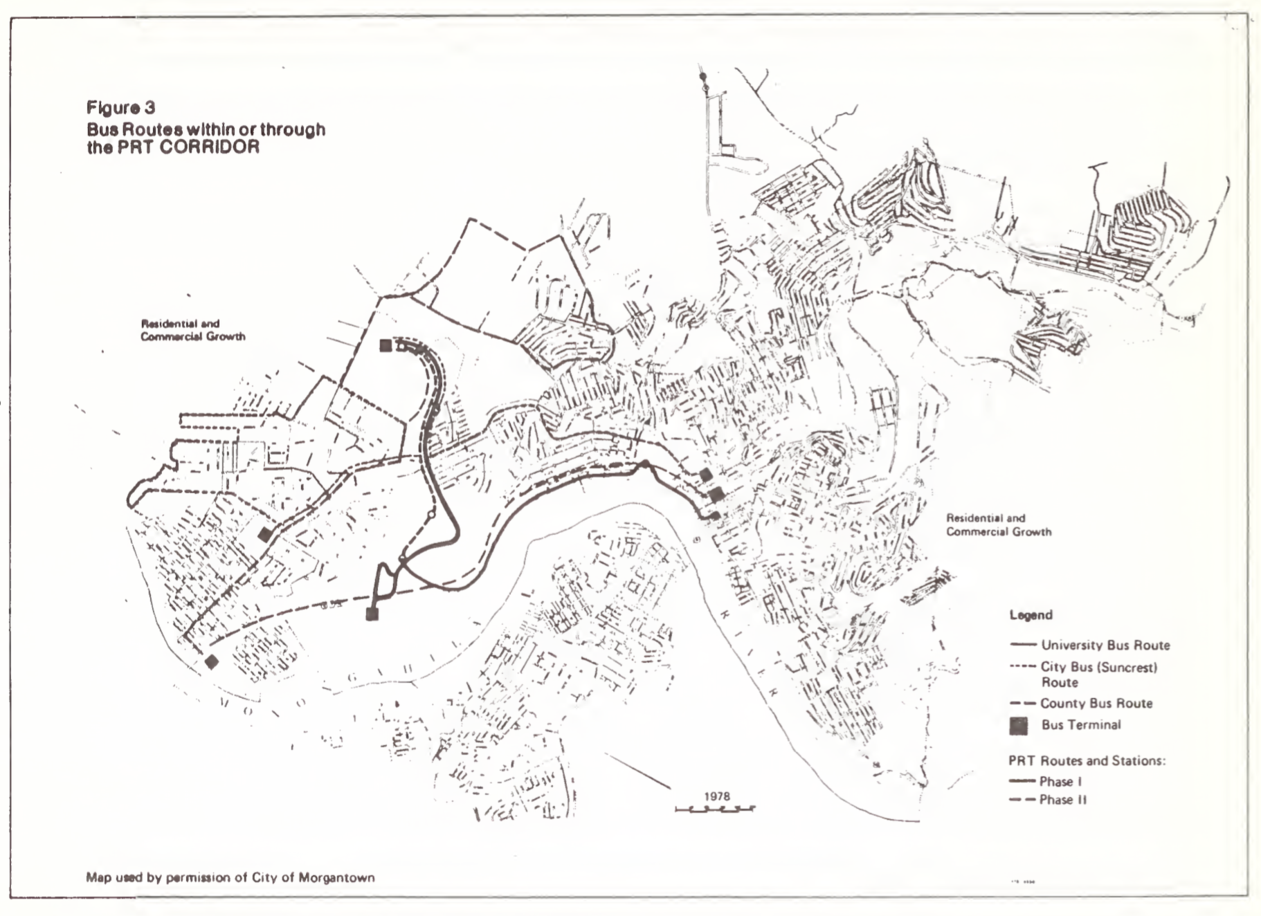"Map from a traffic impact study after construction showing the as-yet unbuilt Phase 2 extension"